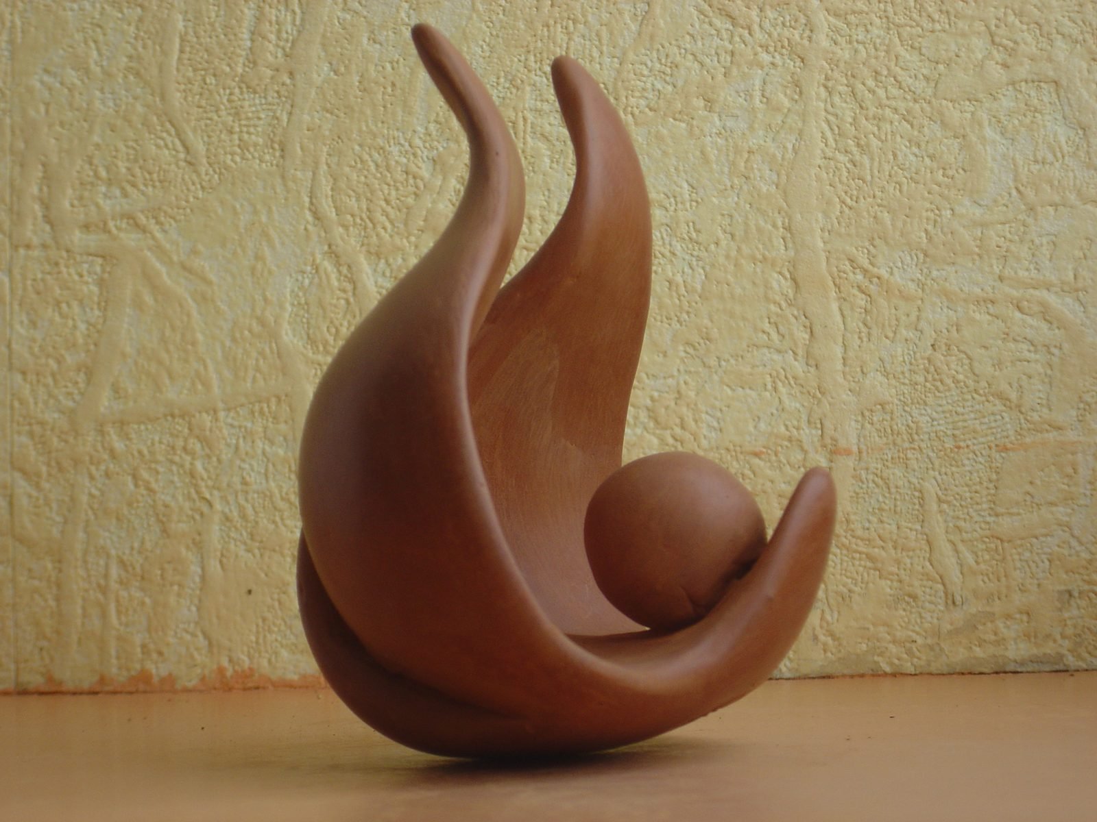 Nous deux, sculpture en terre